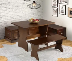 Cannon Walnut Backless Breakfast Nook -COSCO Store 810389665 B0 1