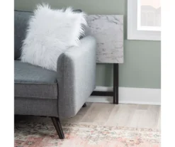 Davis White Faux Marble Tray Tables With Stand, 5-Piece Set -COSCO Store 810389673 B0 6