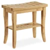 18" Pierce Bamboo Bathroom Stool