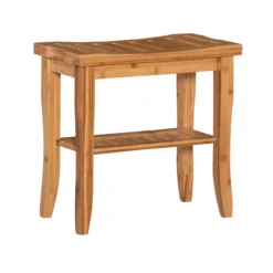 18" Pierce Bamboo Bathroom Stool -COSCO Store 810389685 2