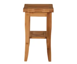 18" Pierce Bamboo Bathroom Stool -COSCO Store 810389685 A1