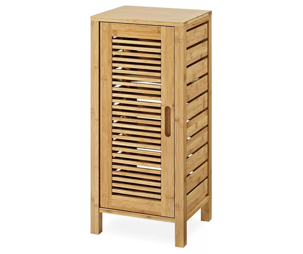 Pierce Bamboo Single Door Floor Cabinet 3 Pierce Bamboo Single Door Floor Cabinet