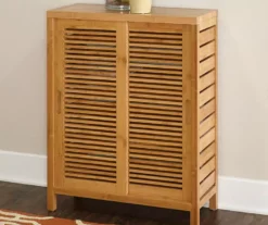 Pierce Bamboo Sliding Door Floor Cabinet -COSCO Store 810389687 3