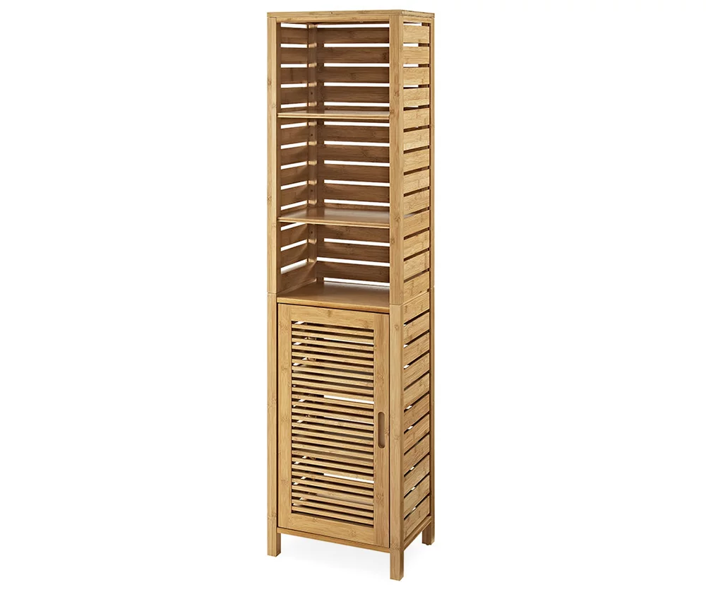 Pierce Bamboo 3-Shelf Tall Cabinet 3 Pierce Bamboo 3-Shelf Tall Cabinet