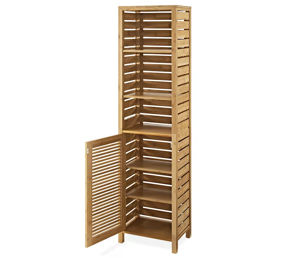 Pierce Bamboo 3-Shelf Tall Cabinet 8 Pierce Bamboo 3-Shelf Tall Cabinet - Image 6