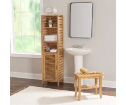 Pierce Bamboo 3-Shelf Tall Cabinet 16 Pierce Bamboo 3-Shelf Tall Cabinet -COSCO Store 810389688 B0 1