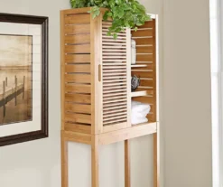 Pierce Bamboo 2-Door Over-The-Toilet Space Saver -COSCO Store 810389689 4