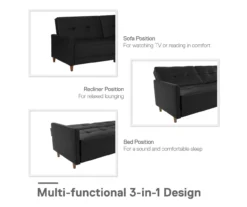 Ameriwood Avianna Faux Leather Coil Futon -COSCO Store 810405140 1