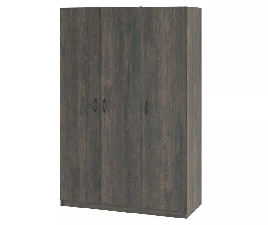 Rodeo Weathered Oak 3-Door Wardrobe 9 Rodeo Weathered Oak 3-Door Wardrobe - Image 7
