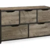 Rustic Rolling 5-Bin Storage Organizer -COSCO Store 810410317 2