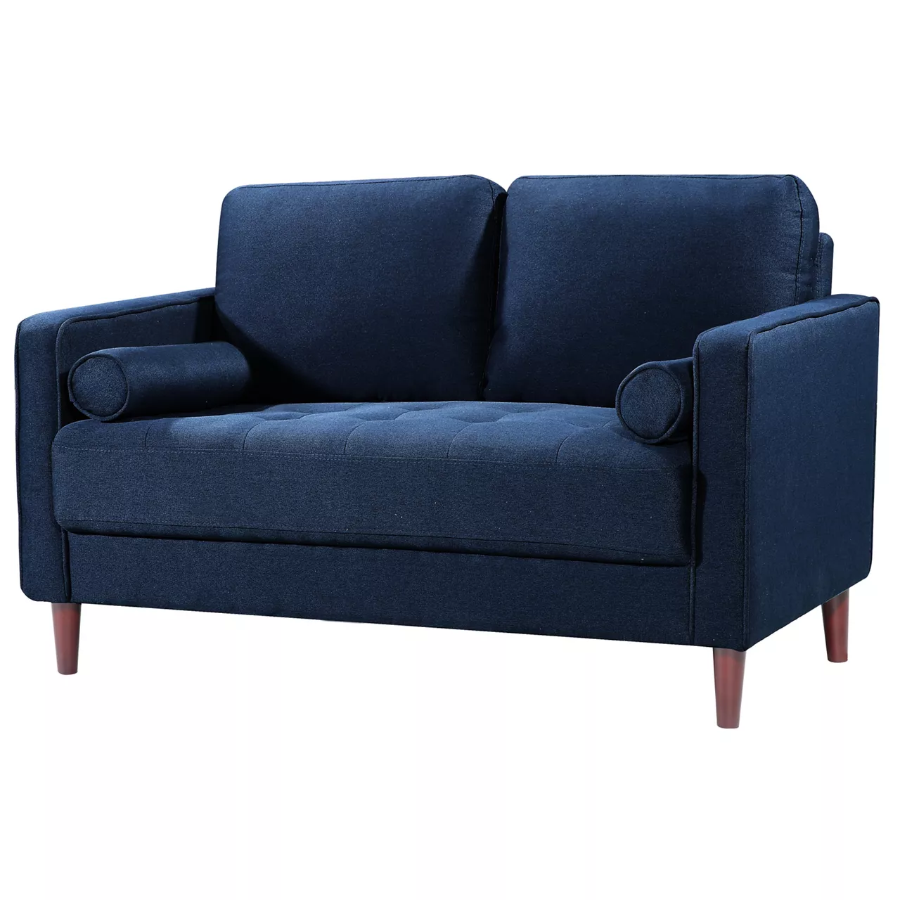 Lillith Navy Blue Mid-Century Loveseat 3 Lillith Navy Blue Mid-Century Loveseat - Image 2