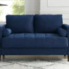 Lillith Navy Blue Mid-Century Loveseat 2 Lillith Navy Blue Mid-Century Loveseat -COSCO Store 810413629 2