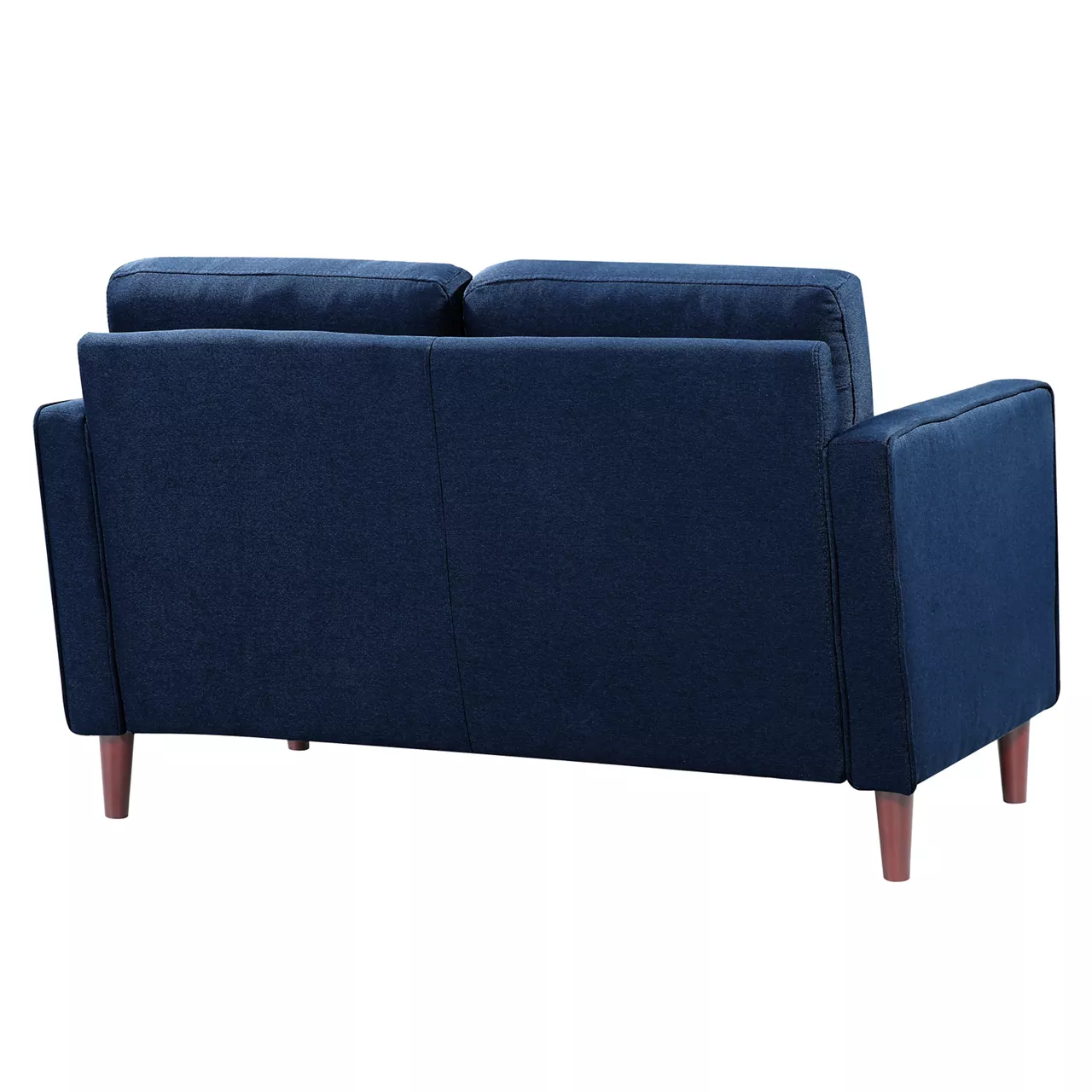 Lillith Navy Blue Mid-Century Loveseat 5 Lillith Navy Blue Mid-Century Loveseat - Image 4