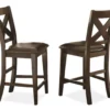 Crosspointe Faux Leather Counter Chairs, 2-Pack 1 Crosspointe Faux Leather Counter Chairs, 2-Pack -COSCO Store 810422890 1