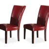 Hartford Red Faux Leather Parsons Dining Chairs, 2-Pack -COSCO Store 810422964