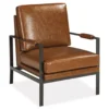Peacemaker Brown Faux Leather Accent Chair 2 Peacemaker Brown Faux Leather Accent Chair -COSCO Store 810431436 2