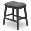 Raleigh Gray Backless Upholstered Pub Stools, 2-Pack