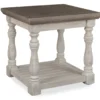 Havalance Gray & White Two-Tone End Table -COSCO Store 810458274 1