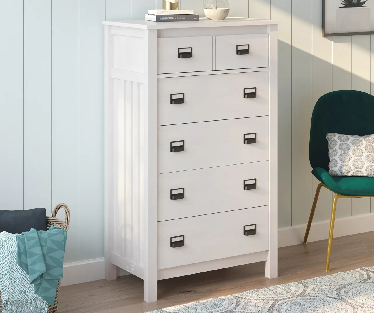 Deveronne Ivory Oak 5-Drawer Dresser 4 Deveronne Ivory Oak 5-Drawer Dresser - Image 2