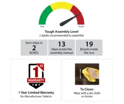 63" Rollins Espresso Electric Fireplace Console 9 63" Rollins Espresso Electric Fireplace Console -COSCO Store 810464962 6