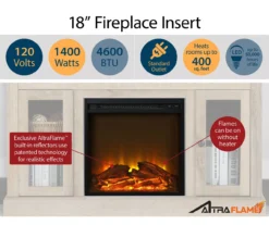 47" Grandcastle Espresso Electric Fireplace Console -COSCO Store 810464966 A0 4