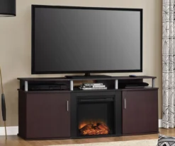 63" Bridgeport Cherry Electric Fireplace Console -COSCO Store 810464968 1