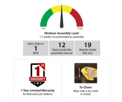 65" Wilton Black Electric Fireplace Console -COSCO Store 810464969 6