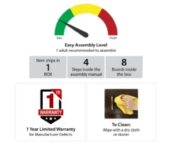 Topaz Brown Oak TV Stand -COSCO Store 810464974 6