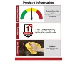 Ameriwood 47" Grandcastle Electric Fireplace Console -COSCO Store 810464997 6