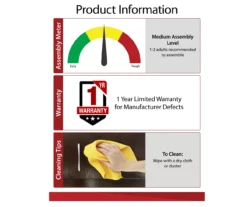 Ameriwood 47" Grandcastle Electric Fireplace Console -COSCO Store 810464998 6