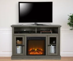 47" Grandcastle Rustic Gray Electric Fireplace Console -COSCO Store 810465006 1