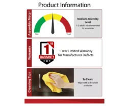 47" Grandcastle Rustic Gray Electric Fireplace Console -COSCO Store 810465006 5