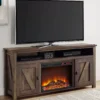 59" Century Lane Rustic Brown Electric Fireplace Console -COSCO Store 810465020 1