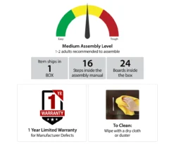 59" Century Lane Rustic Brown Electric Fireplace Console -COSCO Store 810465020 6