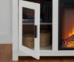 54" Bridgeport White Glass Door Electric Fireplace Console 8 54" Bridgeport White Glass Door Electric Fireplace Console -COSCO Store 810465026 5