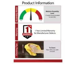 59" Roxbury Black Electric Fireplace Console -COSCO Store 810465038 6