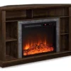 47" Flaxton Espresso Corner Electric Fireplace Console -COSCO Store 810465039 3