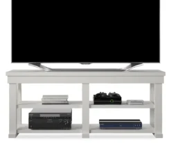 Stockton White TV Stand -COSCO Store 810465101 2