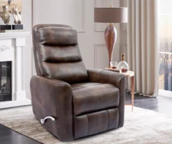 Real Living Bolero Faux Leather Swivel Glider Recliner -COSCO Store 810499151 1