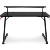 Black LED Gaming Desk With Riser 2 Black LED Gaming Desk With Riser -COSCO Store 810499569 8