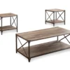 Rustic Metal & Wood 3-Piece Occasional Table Set -COSCO Store 810499786 2