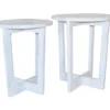 Distressed White 2-Piece Nesting Side Table Set -COSCO Store 810500568