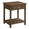 Walnut Nightstand With USB Ports & Power Outlets -COSCO Store 810504789 2