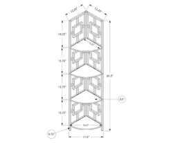 Black Square 4-Shelf Corner Bookcase -COSCO Store 810512905 3