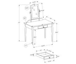 Gray Vanity Table With Mirror -COSCO Store 810512907 3