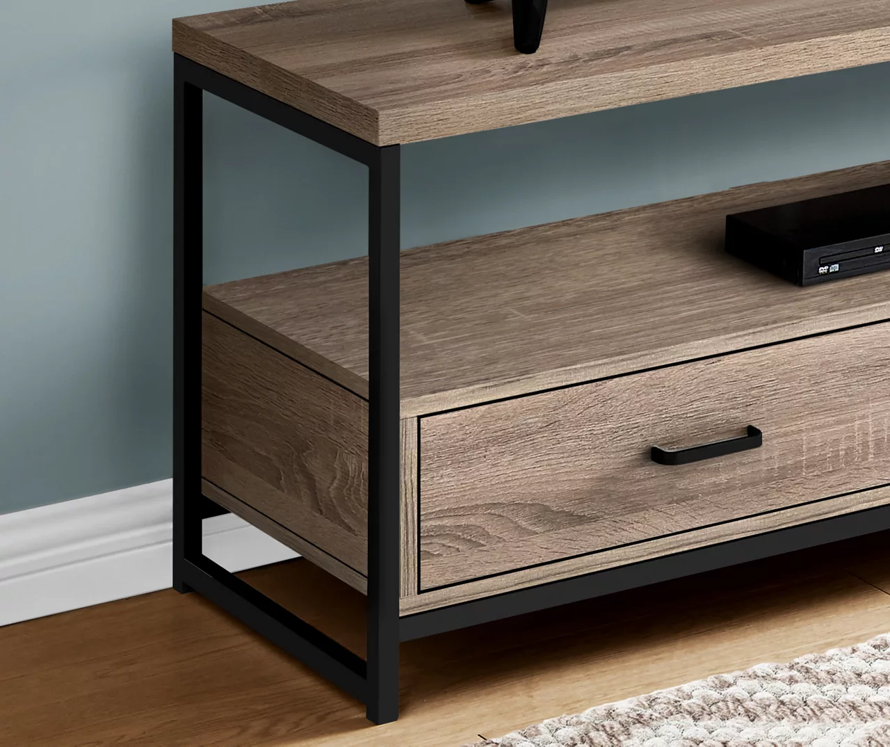 48" Dark Taupe 2-Drawer TV Stand 5 48" Dark Taupe 2-Drawer TV Stand - Image 3