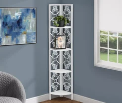 Monarch Geometric 4-Shelf Corner Bookcase -COSCO Store 810512945 1