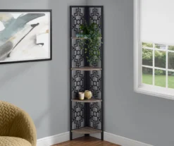 Monarch Geometric 4-Shelf Corner Bookcase -COSCO Store 810512947 1