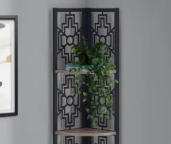 Monarch Geometric 4-Shelf Corner Bookcase -COSCO Store 810512947 4