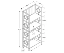 White Square 4-Shelf Open Bookcase -COSCO Store 810512949 3